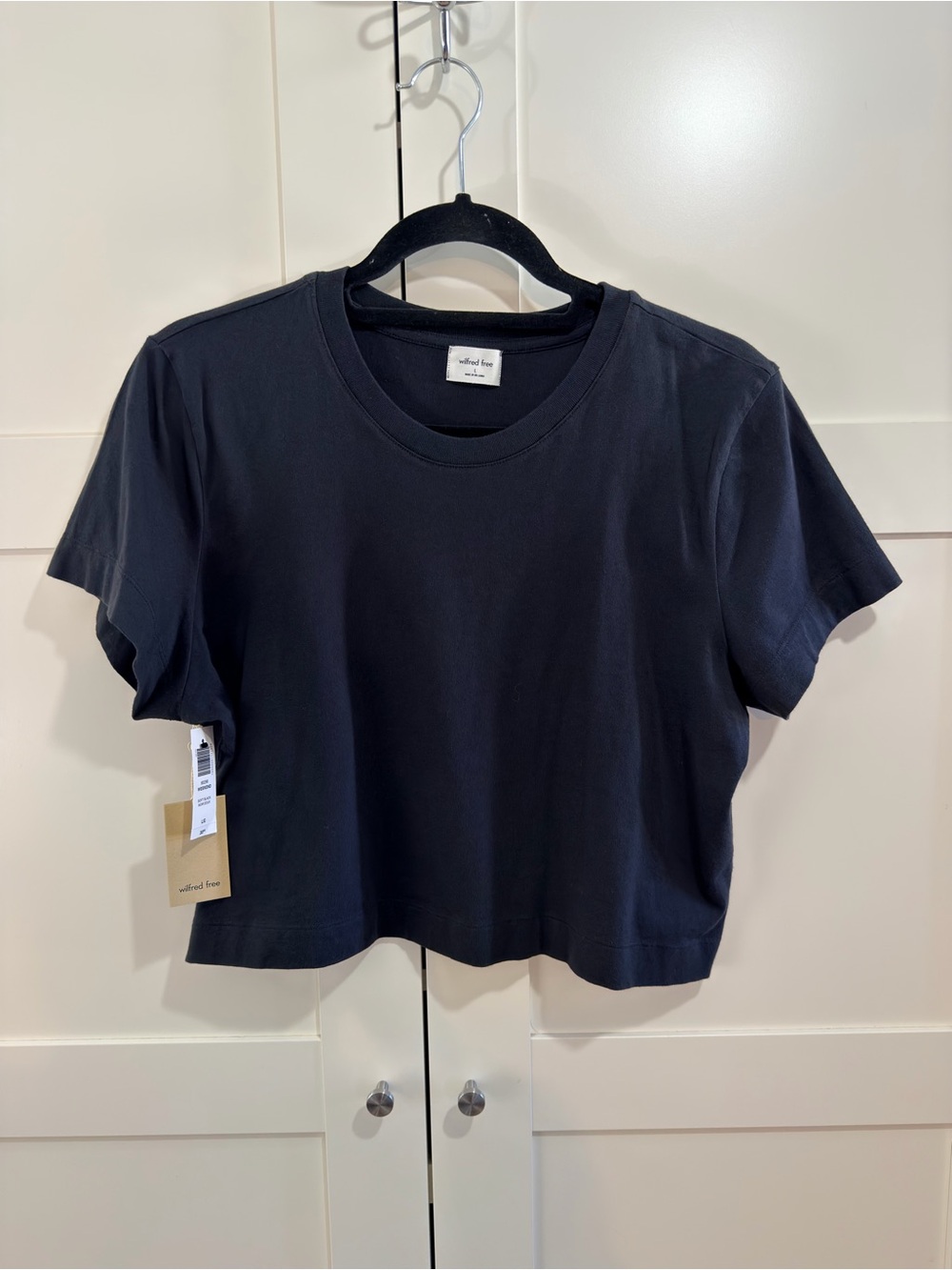 NWT Aritzia Wilfred Free Weekend T-Shirt - Black - Size L